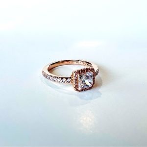 Rose Gold PANDORA ring size 6